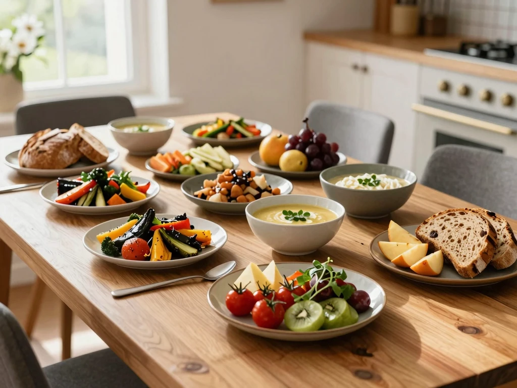 Illustration of a nourishing food spread from Chodyrexchap